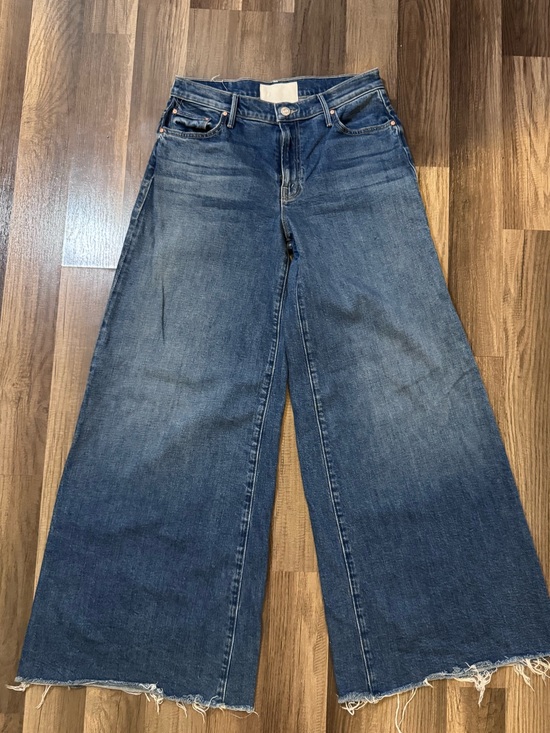 MOTHER Denim - Mother Wide Leg Women's Jeans in Dark Blue Denim